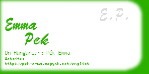 emma pek business card